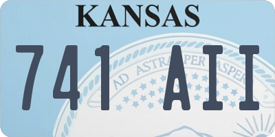 KS license plate 741AII