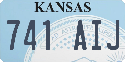 KS license plate 741AIJ