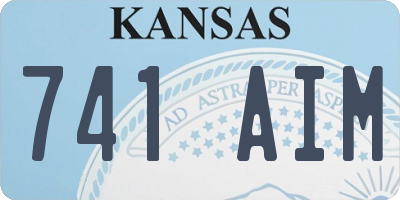 KS license plate 741AIM