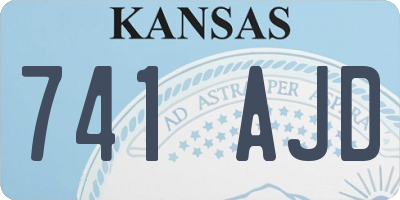 KS license plate 741AJD