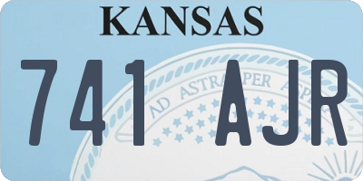 KS license plate 741AJR
