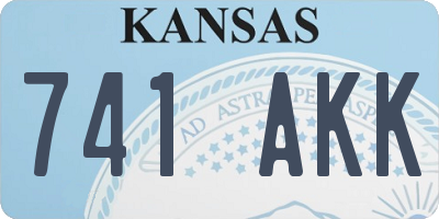 KS license plate 741AKK