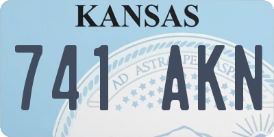 KS license plate 741AKN