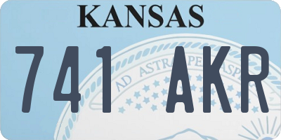 KS license plate 741AKR