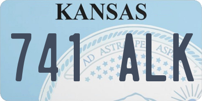 KS license plate 741ALK