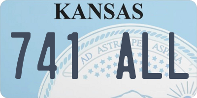 KS license plate 741ALL