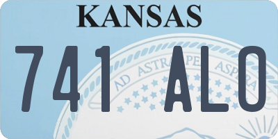 KS license plate 741ALO