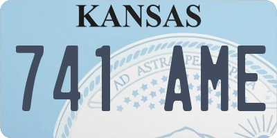KS license plate 741AME