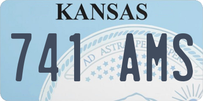 KS license plate 741AMS
