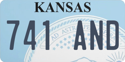 KS license plate 741AND
