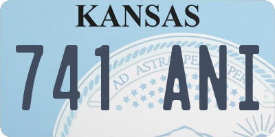 KS license plate 741ANI