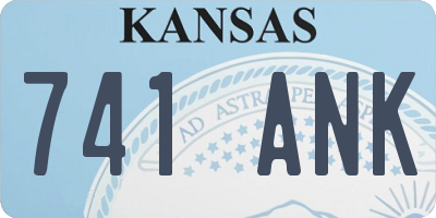 KS license plate 741ANK