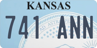KS license plate 741ANN