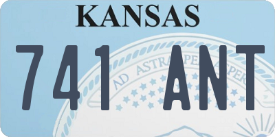 KS license plate 741ANT