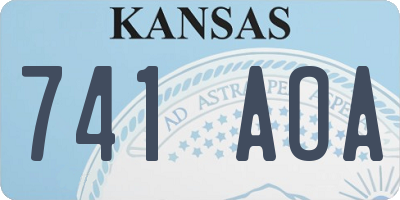 KS license plate 741AOA