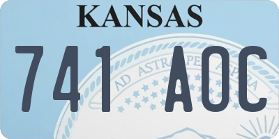 KS license plate 741AOC
