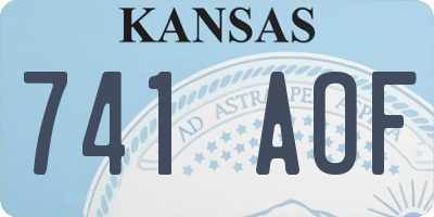KS license plate 741AOF