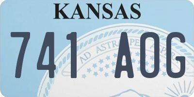 KS license plate 741AOG