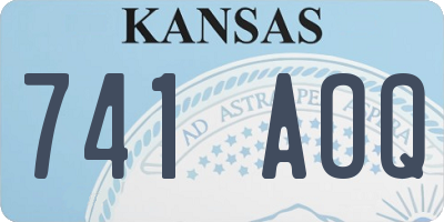KS license plate 741AOQ