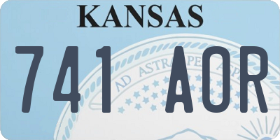 KS license plate 741AOR