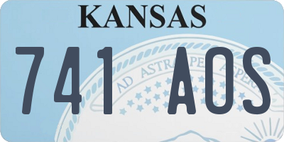 KS license plate 741AOS