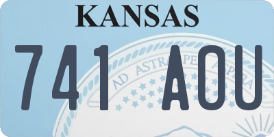 KS license plate 741AOU