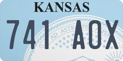 KS license plate 741AOX
