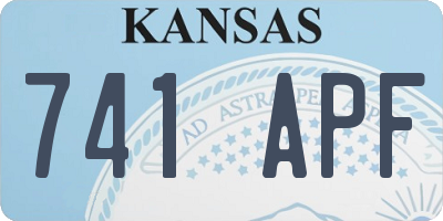 KS license plate 741APF