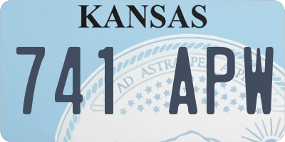 KS license plate 741APW