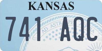 KS license plate 741AQC