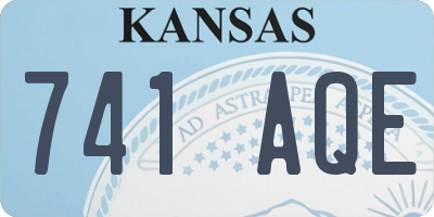 KS license plate 741AQE
