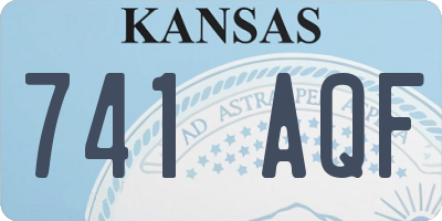 KS license plate 741AQF
