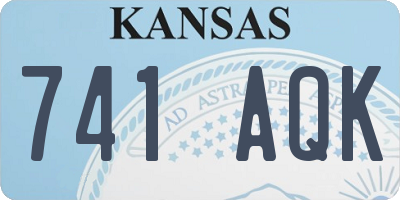 KS license plate 741AQK