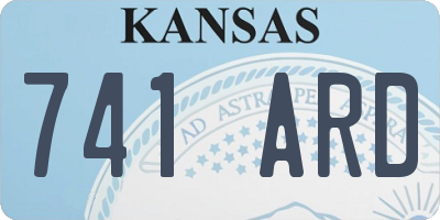 KS license plate 741ARD