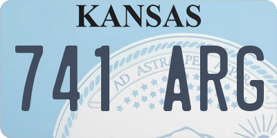 KS license plate 741ARG