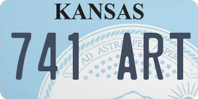 KS license plate 741ART