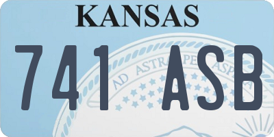 KS license plate 741ASB