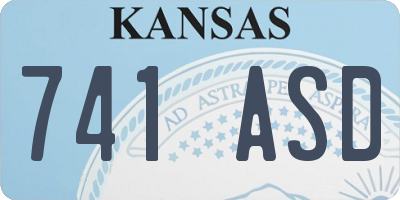 KS license plate 741ASD