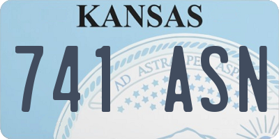 KS license plate 741ASN