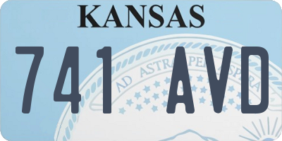 KS license plate 741AVD