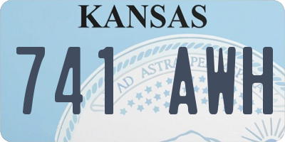KS license plate 741AWH