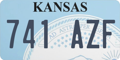 KS license plate 741AZF