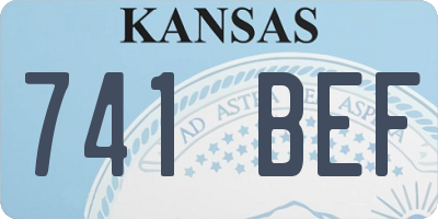 KS license plate 741BEF