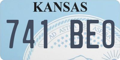 KS license plate 741BEO