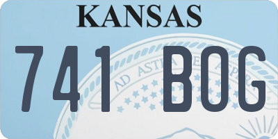 KS license plate 741BOG