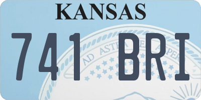 KS license plate 741BRI