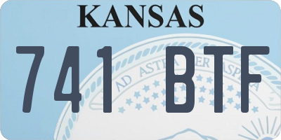 KS license plate 741BTF