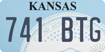 KS license plate 741BTG