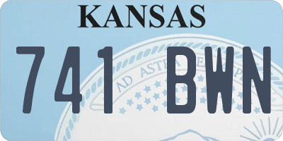KS license plate 741BWN