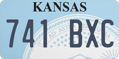 KS license plate 741BXC